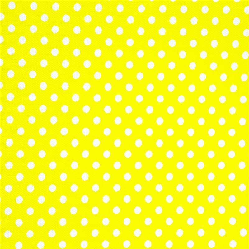Popeline Bolas 2mm. Fundo Amarelo Bola Branca - Ribes y Casals