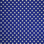 Popeline Bolas 2mm. Fundo Azulão Bola Branca - Ribes y Casals