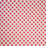 Popeline Bolas 2mm. Fundo Branco Bola Fúcshia - Ribes y Casals
