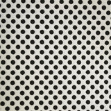 Popeline Bolas 2mm. Fundo Branco Bola Preta - Ribes y Casals