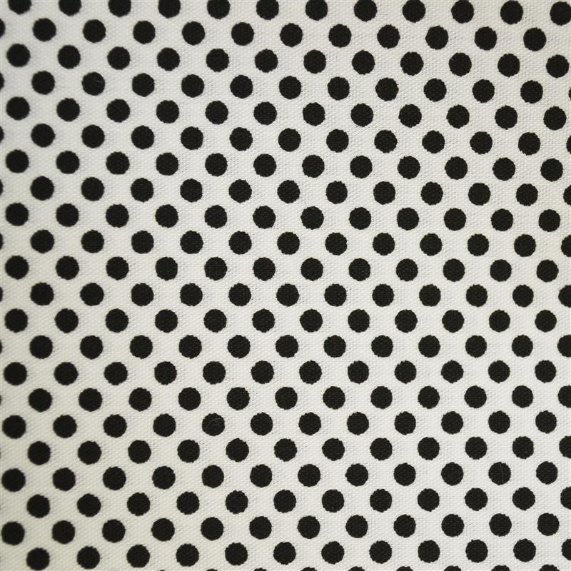 Popeline Bolas 2mm. Fundo Branco Bola Preta - Ribes y Casals