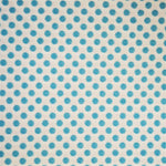 Popeline Bolas 2mm. Fundo Branco Bola Turquesa - Ribes y Casals