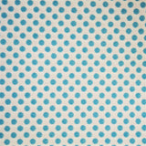 Popeline Bolas 2mm. Fundo Branco Bola Turquesa - Ribes y Casals