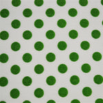 Popeline Bolas 5mm. Fundo Branco Bola Verde - Ribes y Casals