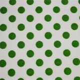 Popeline Bolas 5mm. Fundo Branco Bola Verde - Ribes y Casals