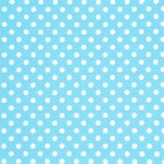 Popeline Bolas 2mm. Fundo Celeste Bola Branca - Ribes y Casals
