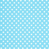 Popeline Bolas 2mm. Fundo Celeste Bola Branca - Ribes y Casals