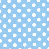 Popeline Bolas 5mm. Fundo Celeste Bola Branca - Ribes y Casals