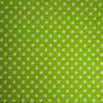 Popeline Bolas 2mm. Fundo Pistache Bola Branca - Ribes y Casals