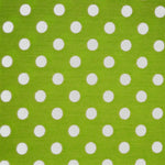 Popeline Bolas 5mm. Fundo Pistache Bola Branca - Ribes y Casals