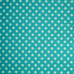 Popeline Bolas 2mm. Fundo Turquesa Bola Branca - Ribes y Casals