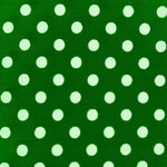 Popeline Bolas 5mm. Fundo Verde Bola Branca - Ribes y Casals