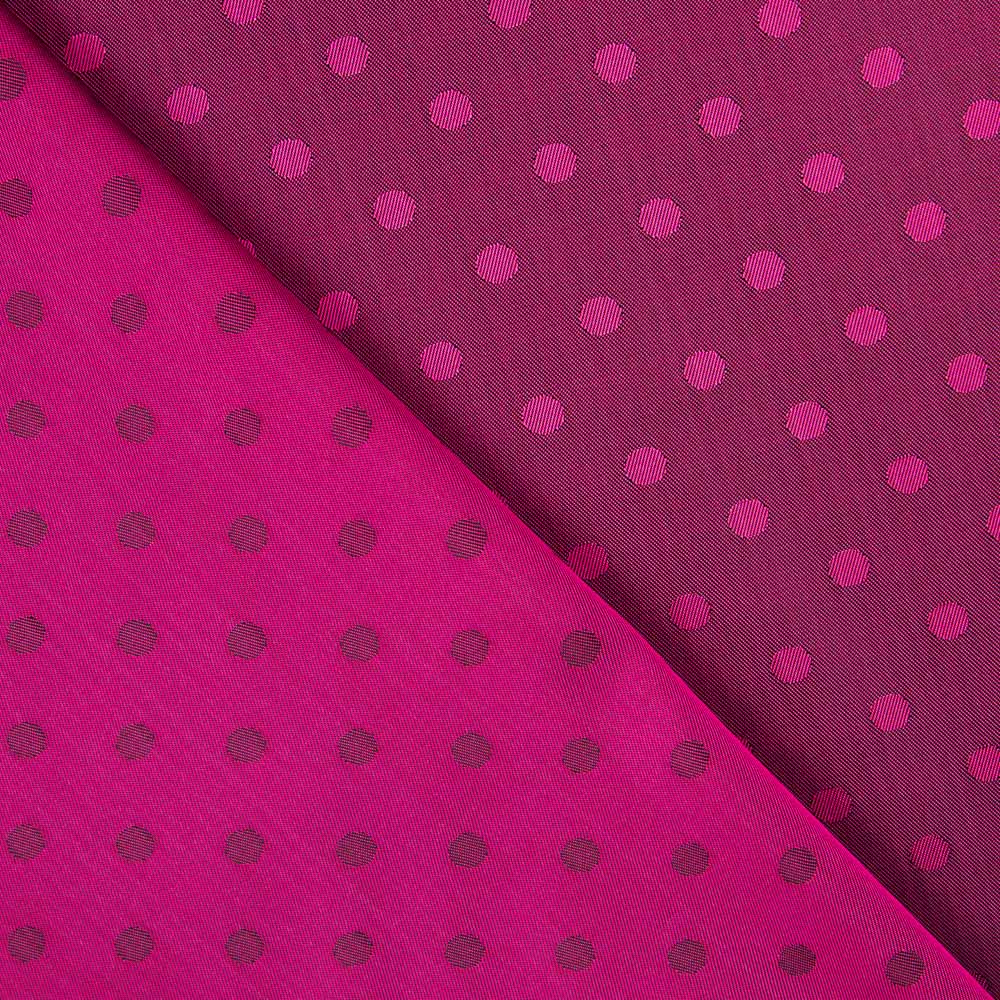 Forro de Raso Bolinhas Fúcsia Escuro - Ribes y Casals