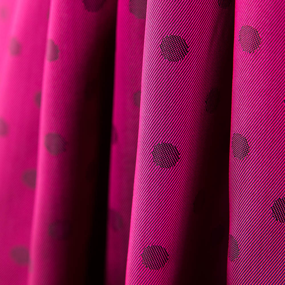 Forro de Raso Bolinhas Fúcsia Escuro - Ribes y Casals