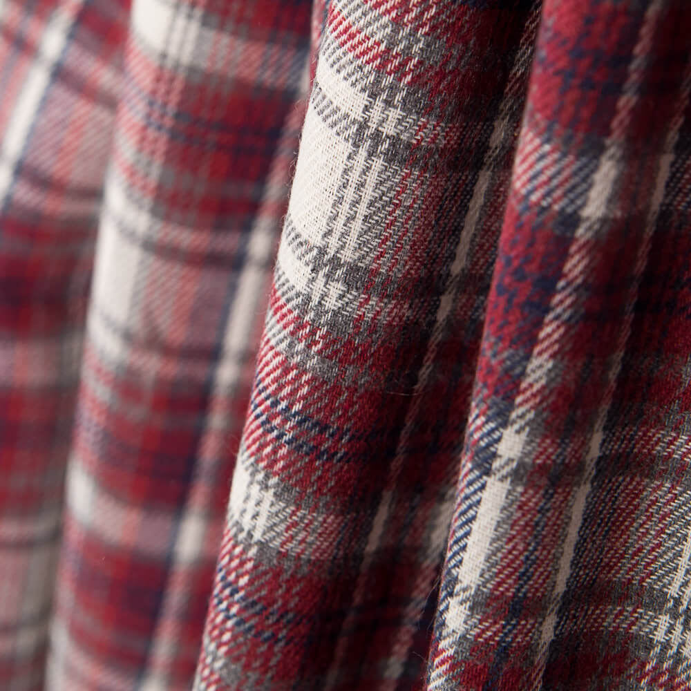 Franela Cuadros Leñador Granate - Ribes y Casals