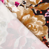 Gabardina Elástica Flor Bolinhas Vermelha - Ribes y Casals