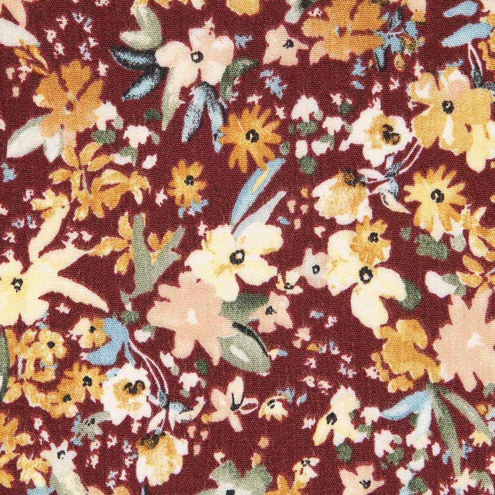 Gaze Algodão Floral Tijolo - Ribes y Casals