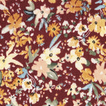 Gaze Algodão Floral Tijolo - Ribes y Casals