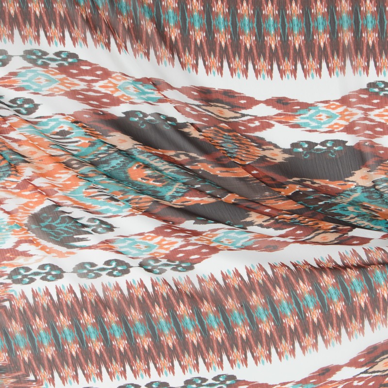 Crepe Diagonal Blanca Negra - Ribes y Casals