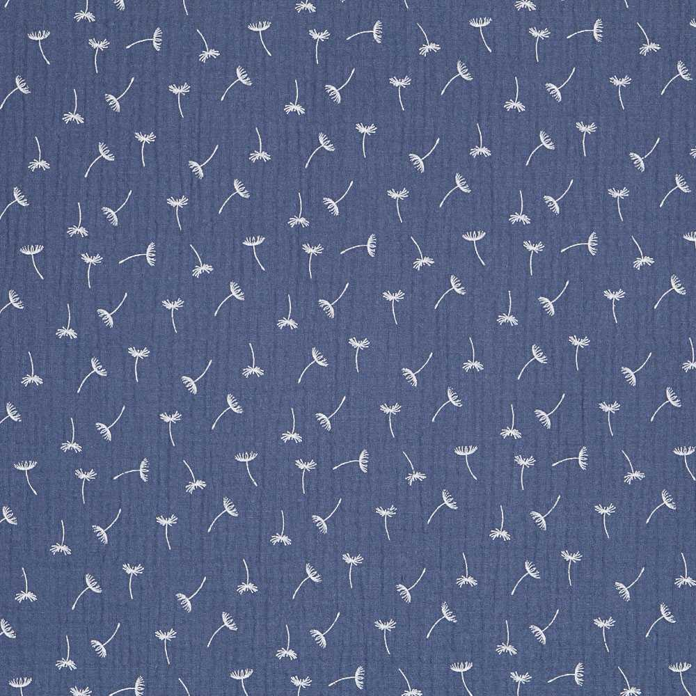 Tecido Gaze Bambula Primavera Azul - Ribes y Casals