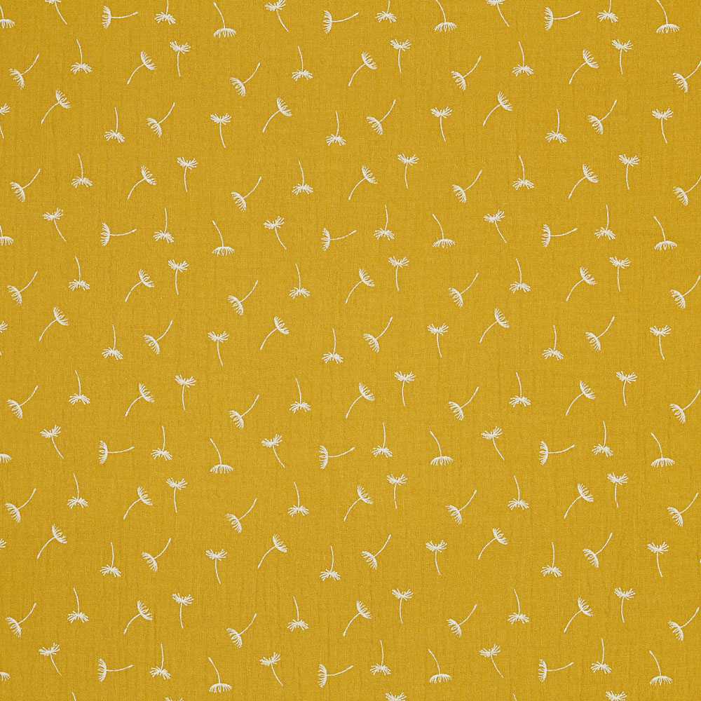 Tecido Gaze Bambula Primavera Mostarda - Ribes y Casals
