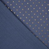 Tecido Gaze Bambula Lurex Azul - Ribes y Casals