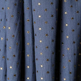 Tecido Gaze Bambula Lurex Azul - Ribes y Casals