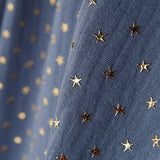 Tecido Gaze Bambula Lurex Azul - Ribes y Casals