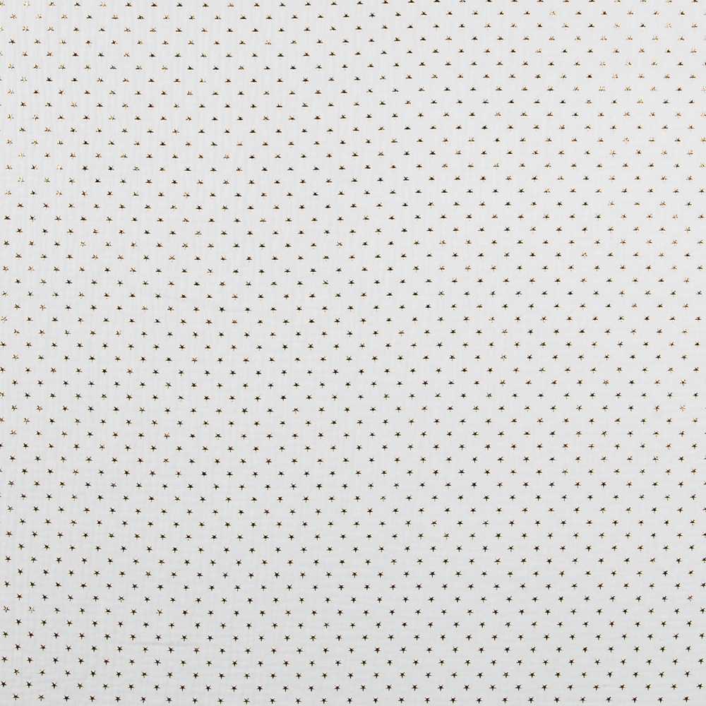 Tecido Gaze Bambula Lurex Branca - Ribes y Casals