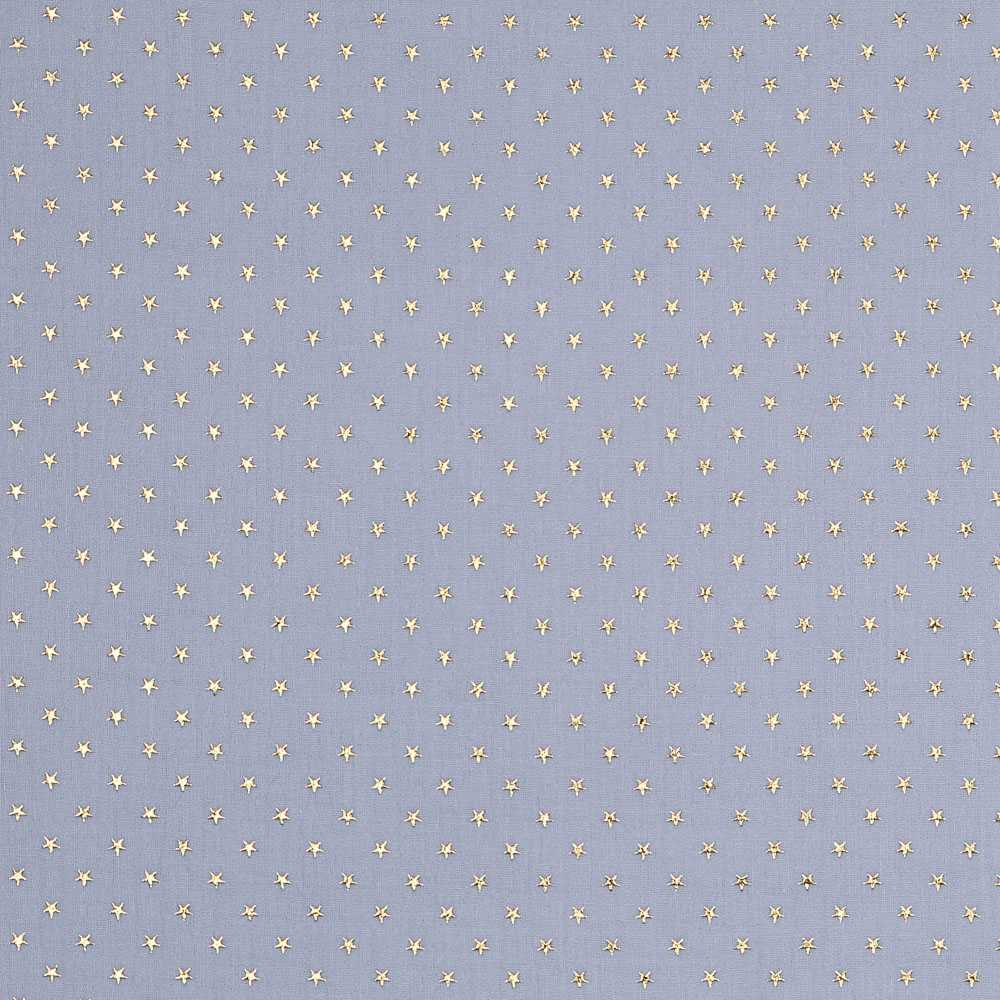 Tecido Gaze Bambula Lurex Céu - Ribes y Casals