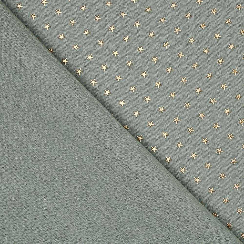 Tecido Gaze Bambula Lurex Menta - Ribes y Casals