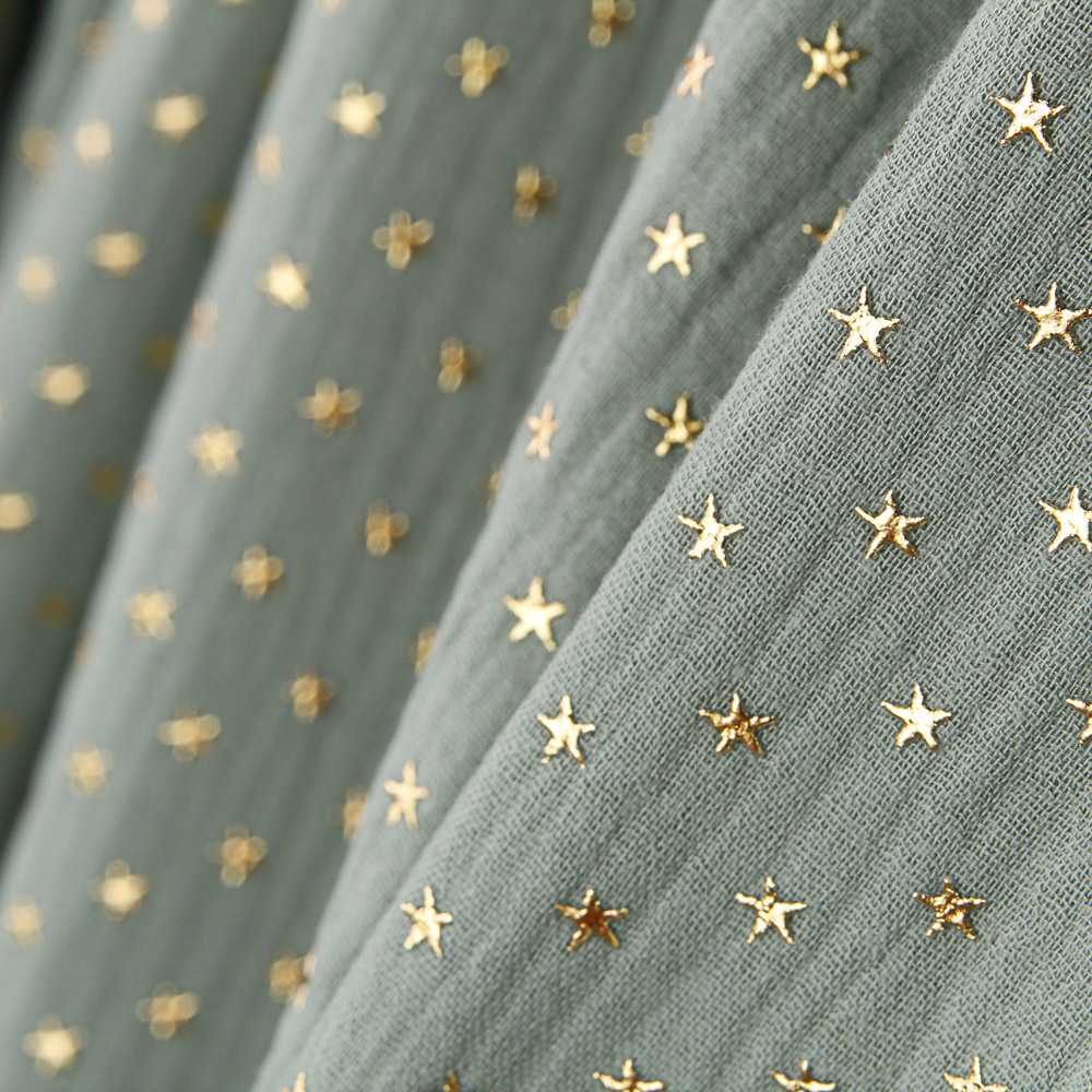 Tecido Gaze Bambula Lurex Menta - Ribes y Casals