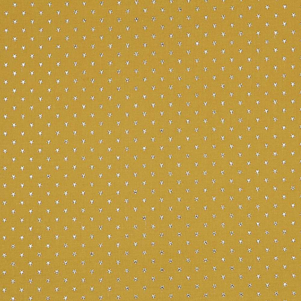 Tecido Gaze Bambula Lurex Mostarda - Ribes y Casals