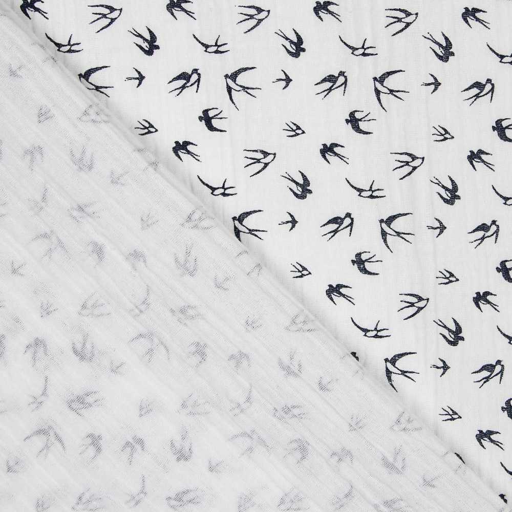 Tecido Gaze Bambula Nature Branca - Ribes y Casals