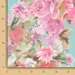 Retal Gasa Bouquet Agua Oscuro 170x140 cm - Ribes y Casals