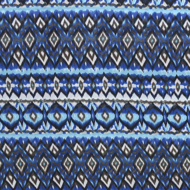 Gaze Estampada Étnica Losangos Azul - Ribes y Casals