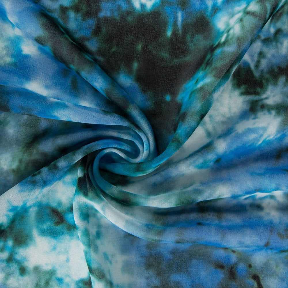 Gaze Estampada Tie Dye Azul - Ribes y Casals