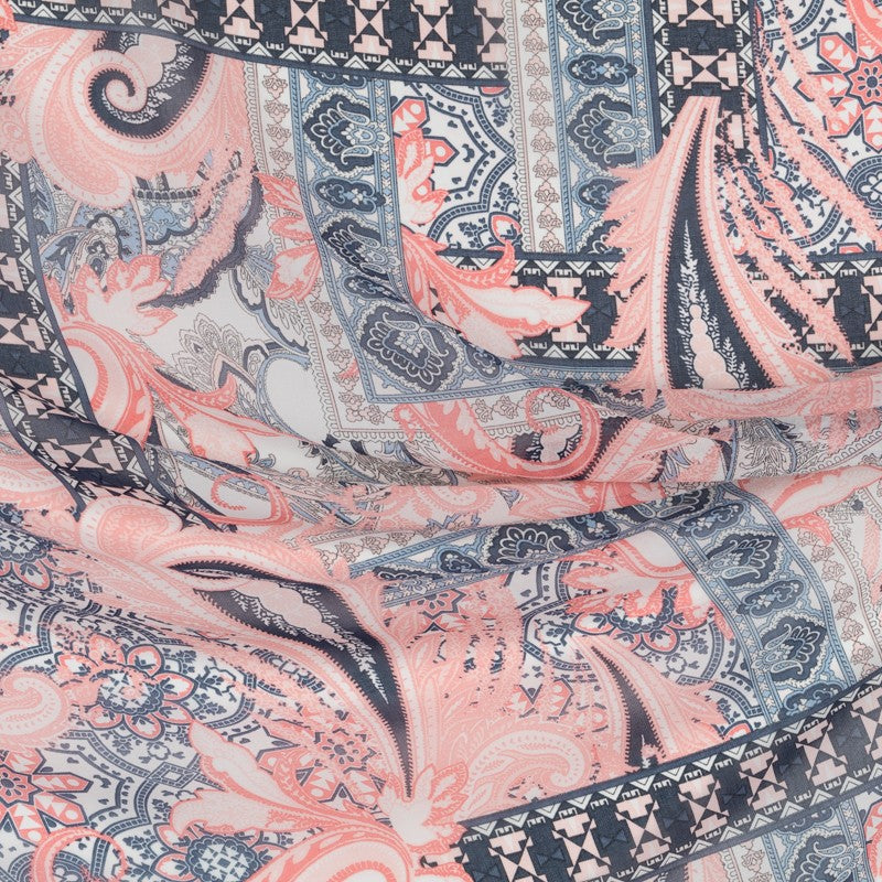 Crepe Diagonal Blanca Negra - Ribes y Casals