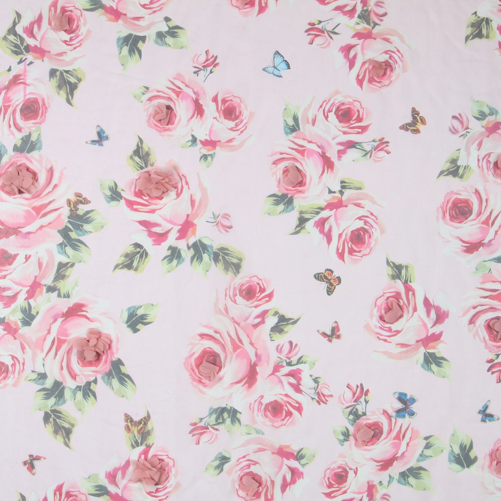 Gaze Poliéster Fantasía Flor Rosa - Ribes y Casals