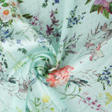 Gaze Poliéster Plumeti Verde Agua - Ribes y Casals