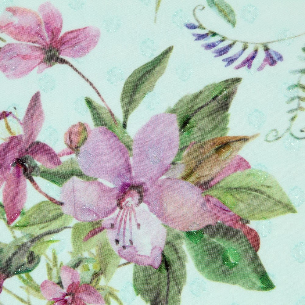 Gaze Poliéster Plumeti Verde Agua - Ribes y Casals