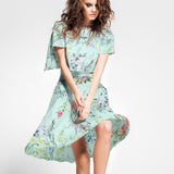 Gaze Poliéster Plumeti Verde Agua - Ribes y Casals