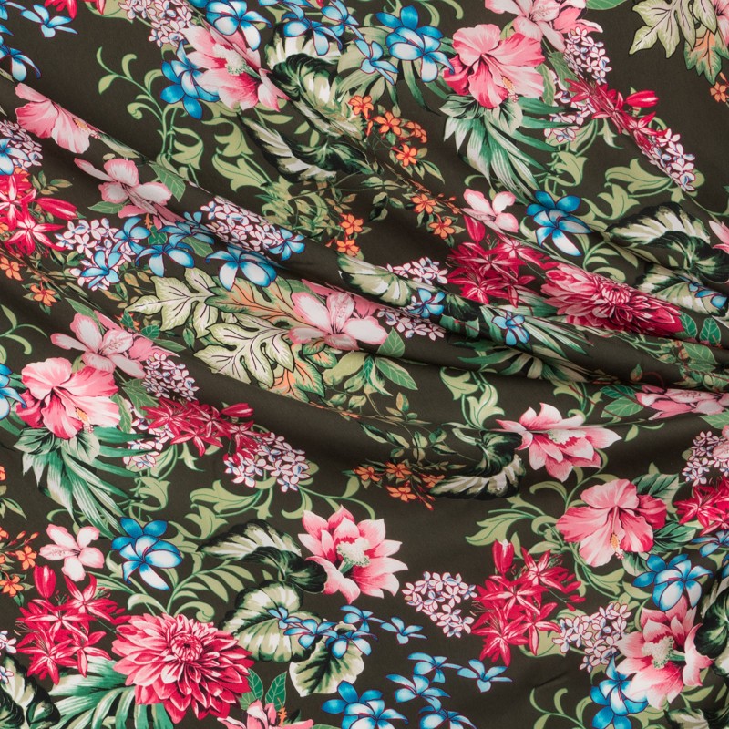 Chiffon Cetim Verde Exótico - Ribes y Casals