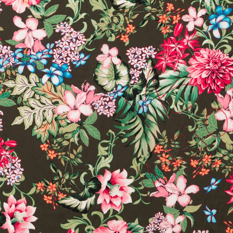 Chiffon Cetim Verde Exótico - Ribes y Casals