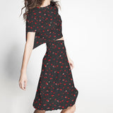 Crepe Diagonal Blanca Negra - Ribes y Casals