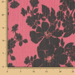 Gasa Bambula Lúrex Amapolas Black - Ribes y Casals