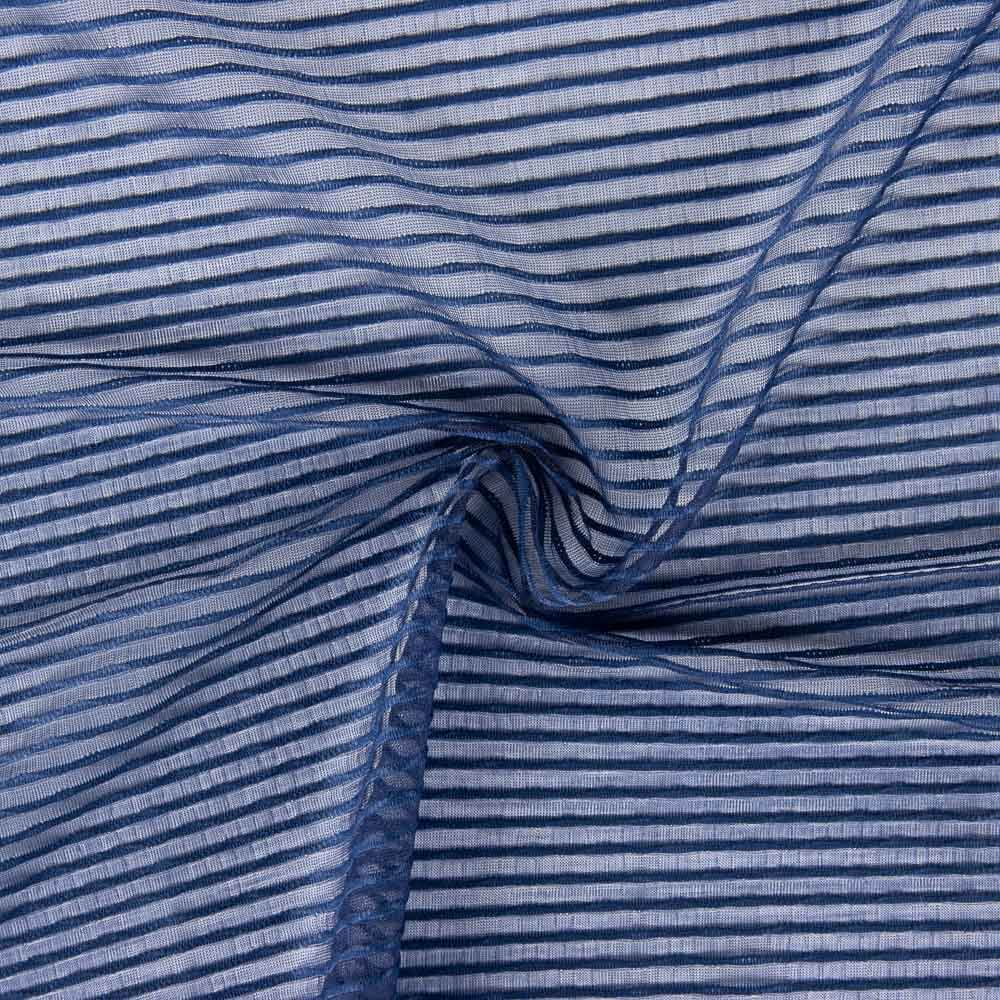 Retal Punto Fino Listado Marino 65x140 cm - Ribes y Casals