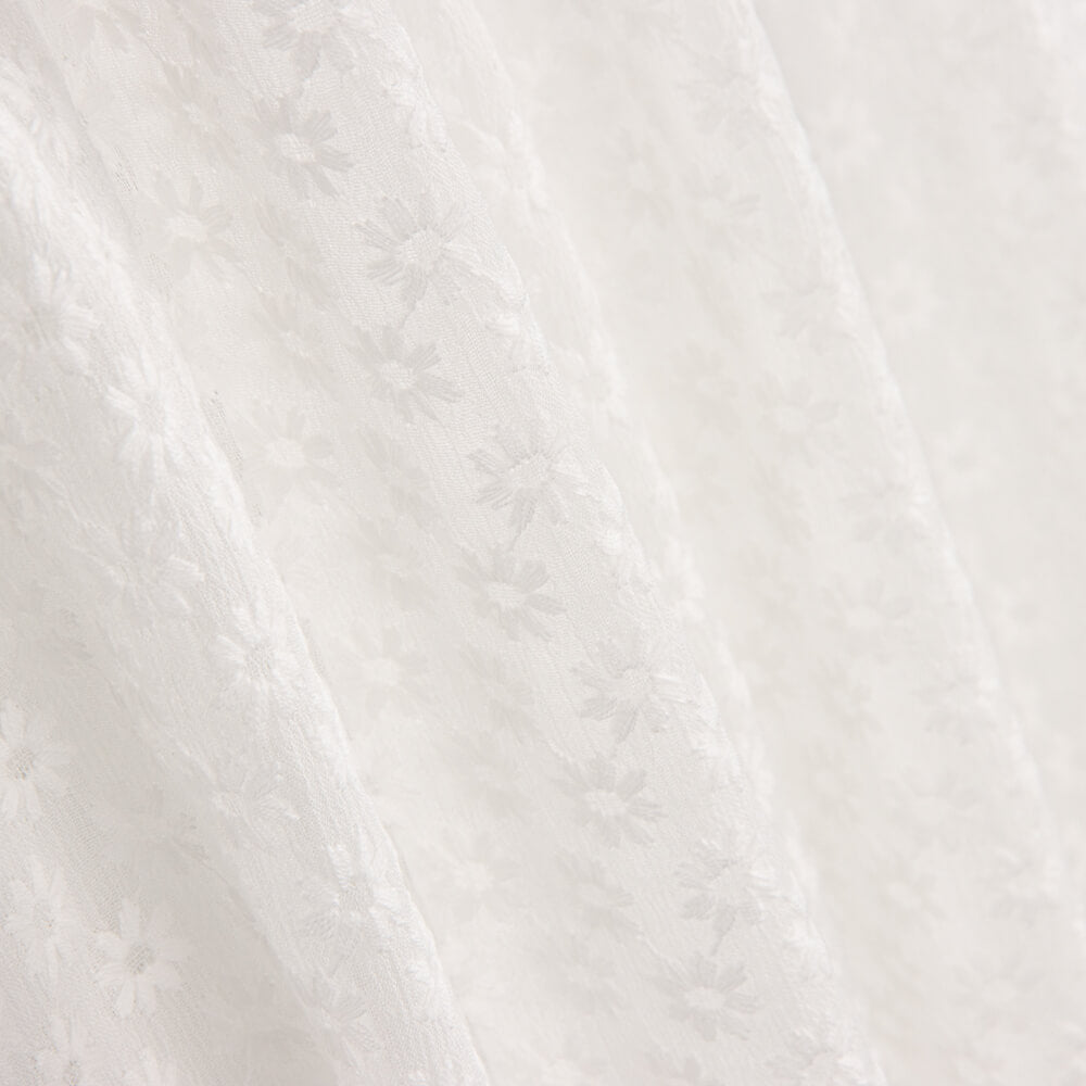 Gaze Bambula Poliéster Flor Off White - Ribes y Casals