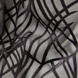 Gaze Devoré Listrado Preto - Ribes y Casals