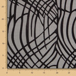 Gaze Devoré Listrado Preto - Ribes y Casals